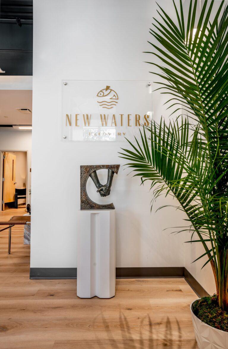 New Waters Recovery Front Lobby Sign